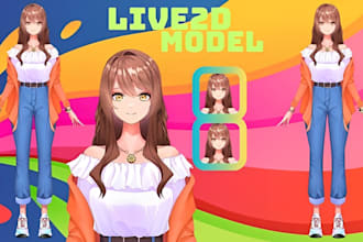 draw live2d vtuber model streaming anime avatar pngtuber prprlive for twitch