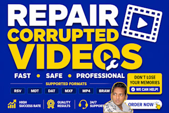 repair corrupted videos fix mp4 mov rsv mxf dat mdt data recovery