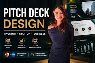design pitch deck, investor deck and business presentation