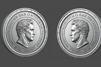 sculpt 3d coin model, 3d printing, 3d coin, 3d spinning logo, coin design,