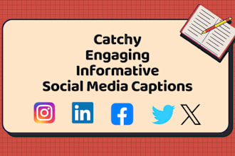 write engaging, catchy, informative social media captions