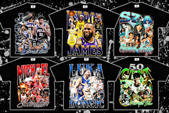 design 90s bootleg rap tees with custom vintage graphics
