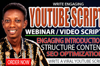 write webinar youtube video scripts keywords aso app description to android ios