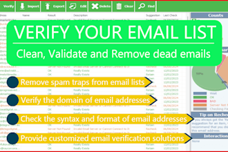 provide bulk email verification, email validation and list cleaning