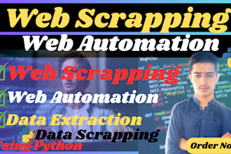 create python bots for web automation and web scraping