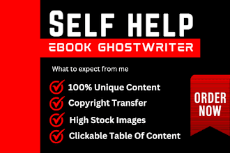 be your amazon kindle self help ebook writer, ghostwriter, publisher, manuscript