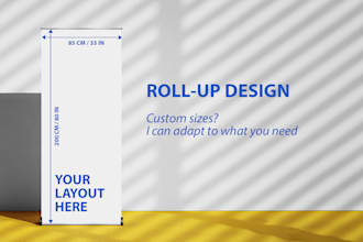 design a clean and modern roll up banner