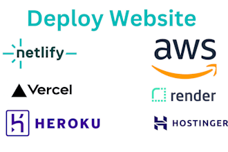 deploy your react js next js website to netlify, vercel, heroku, render, aws