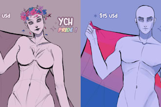 draw your character with a pride flag