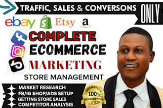 promote shopify store social media manager, ecommerce store marketing management