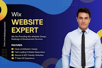 do wix website design, redesign wix website development wix online store