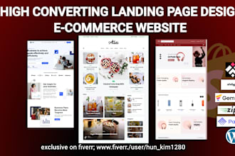 design shopify landing page, product landing page design, homepage, pagefly