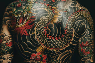 make a traditional japanese irezumi tattoo
