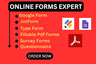 create jotform, google form, typeform, cognito form, surveys, questionnairs