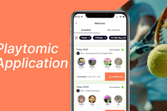build a sports app, sports community app, court reservation app like playtomic