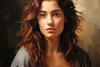 do oil painting portrait and illustrations digitally