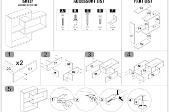 create professional and easy furniture assembly instructions, manuals