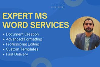 do expert ms word document creation formatting customization