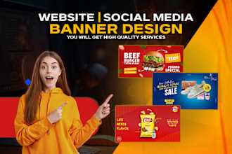 design website banner, linkedin and shopify banner