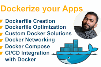 build dockerize deploy apps on aws cloud and help with dockerfile docker compose