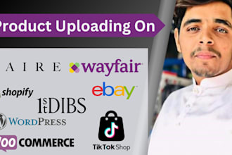 create prodct listing faire, ebay, shopify, wordpress, wayfair and 1stdibs