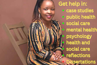 assist in public health, nursing, community health and social care plan