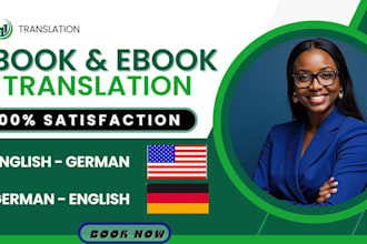translate your book from english into german,  french, spanish