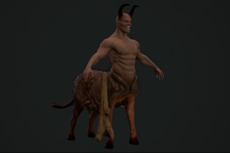realistic 3d character,retopology, centaur character model,nft to 3d model, nsfw