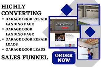 design garage door landing page garage door repair leads garage door lead funnel