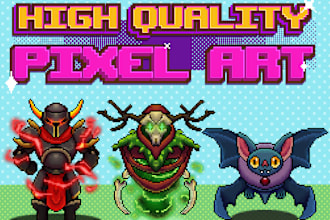 do high quality pixel art and animations