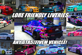 create a lore friendly livery for any gta5 or fivem vehicle