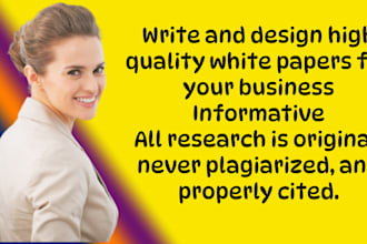 write and design high quality white papers for your business