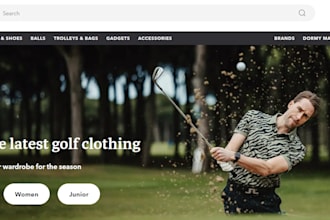 golf shopify store sports accessorie website golf clothing store shopify website