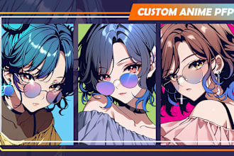 draw your original character, pfp, vtuber, fanart in anime style