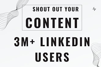 share and shout out your content or link, document pdf to 3m linkedin audience