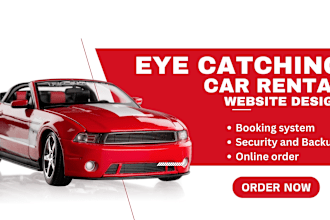 design a professional car rental website landing page rental website sales leads