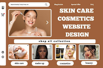 design skincare website cosmetics store skin care shopify store beauty website