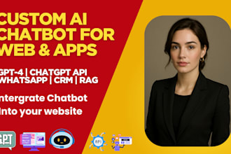 create ai chatbot custom gpt using chatgpt api and integrate in website or app