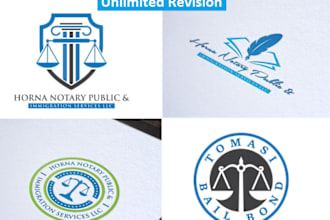 do a professional legal law attorney notary logo