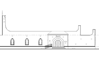 design mosque 2d planning
