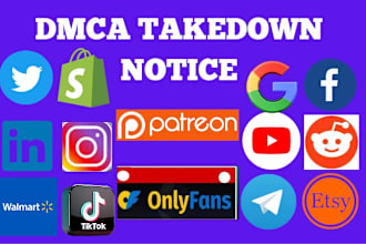 takedown remove,delete tiktok,twitter,instagram,reddit,google report by dmca