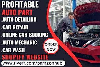 design autopart, car detailing wash sales repair  auto mechanic shopify website