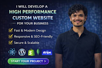 develop a high performance custom website