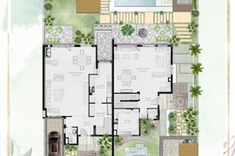do 3d landscape project design, backyard redesign, pergola design, planting plan