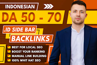 make high da 50 to 90 high DR id indonesian sidebar blogroll pro SEO backlinks