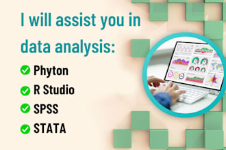 perform statistical data analysis using python, r studio, spss and stata
