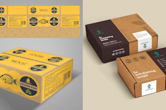 create a winning product label, packaging and box design