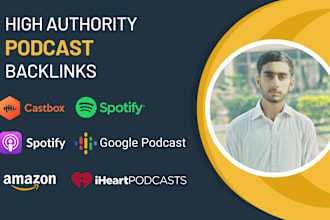 create podcasts backlinks from spotify, amazon, apple, google and more