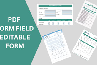 create PDF editable form and transform PDF into field form