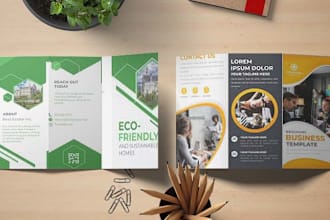 design company brochure , trifold, bifold brochure, banner, poster pamphlet